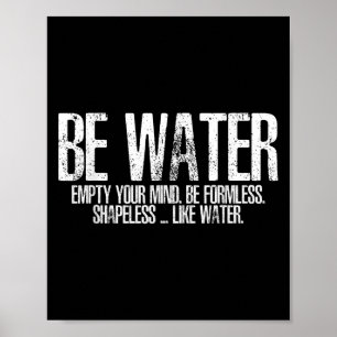 Sei wie Water Martial Arts Taoismen Kung Fu Wu Wei Poster