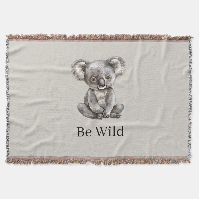 Sei Wild Koala Bär Safari Tier   Decke (Vorderseite)