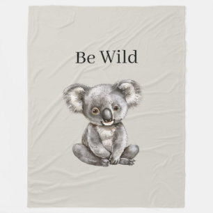 Sei Wild Koala Bär Safari Tier Fleecedecke