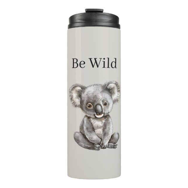 Sei Wild Koala Bär Safari Tiere  Thermosbecher (Vorderseite)