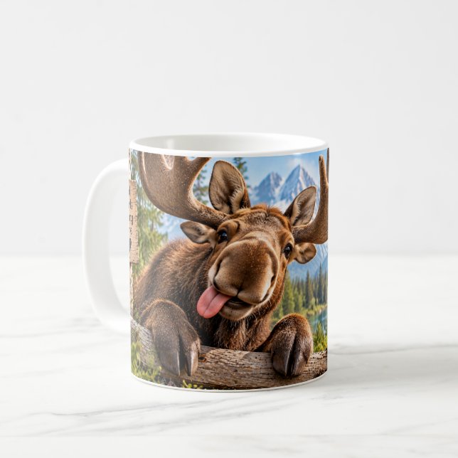 Sei wild, sei anders, Elch Kaffeetasse (Vorderseite Links)