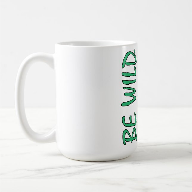 Sei wild – Starkes dekoratives Pferdedesign inspir Kaffeetasse (Links)