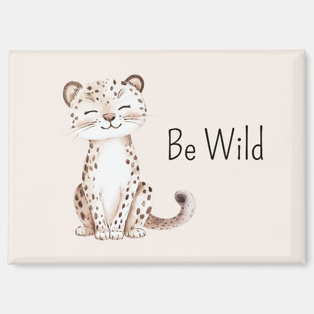 Sei wilder Gepard Magnet (Vorderseite)