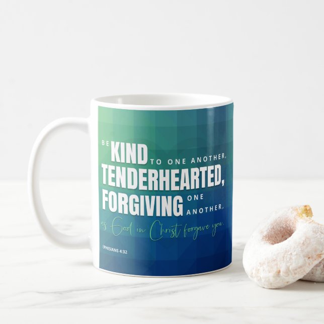 Seid freundlich zu einem anderen Ephesianer 4:32 V Kaffeetasse (Mit Donut)