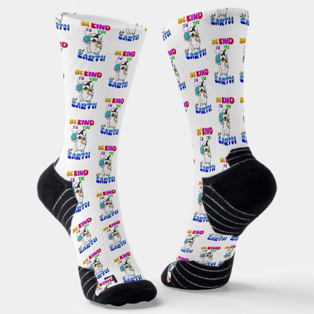 Seid freundlich zur Erde Socken (Gewinkelt)