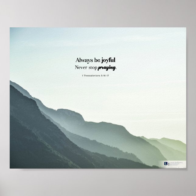 Seid froh (1 Thessaloniker 5:16-17) Poster (Vorne)