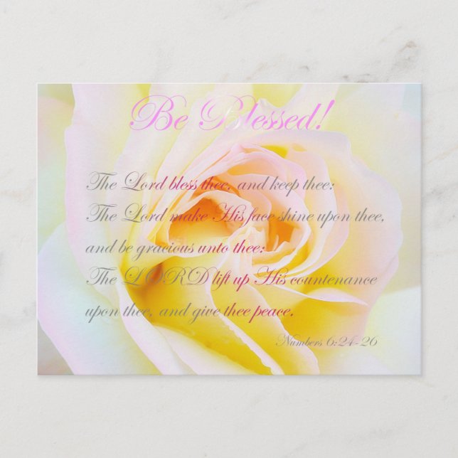 Seid gesegnet! postkarte (Vorderseite)