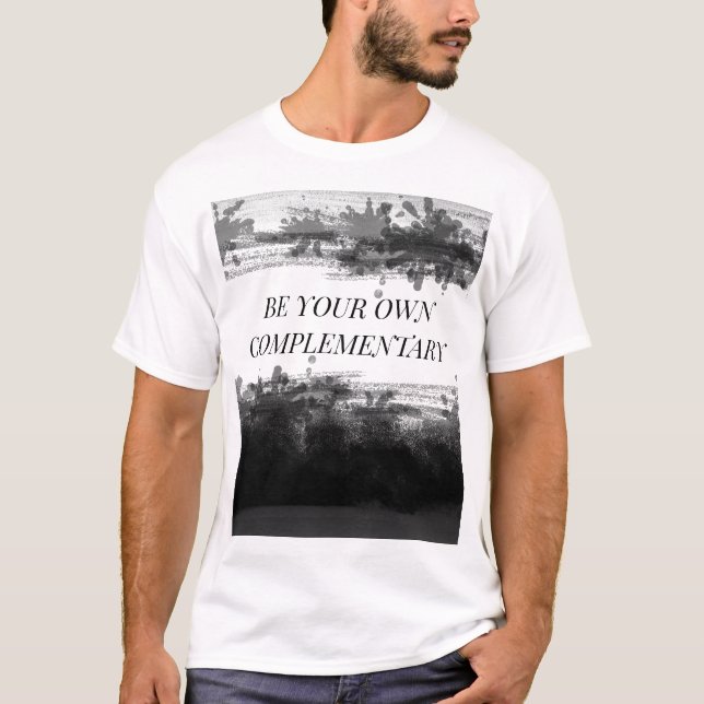"SEID IHR EIGENER KOMPLEMENTÄR" White Basic T-Shirt (Vorderseite)