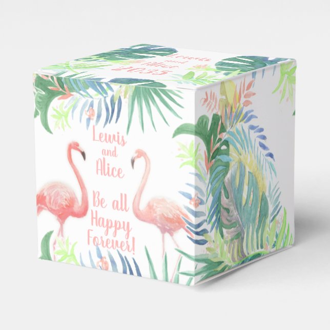 Seid immer glücklich für immer! Märchen Zwei Rosa  Geschenkschachtel (Vorderseite)