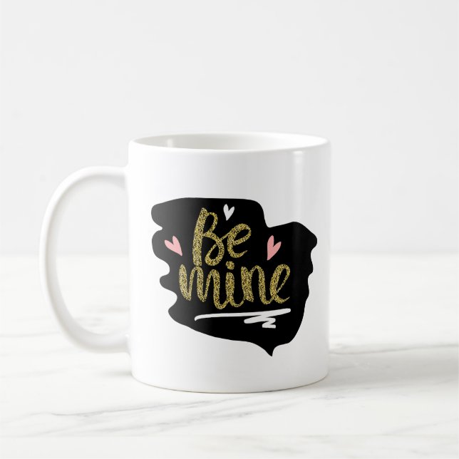 Seid mein | Happy Valentine's Day Modern Sweet Gif Kaffeetasse (Links)