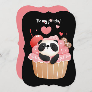 Seid mein Panda valentine Einladung