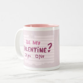 Seid mein Valentin? Foto Heart Pink Zweifarbige Tasse