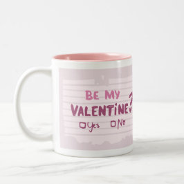 Seid mein Valentin? Foto Heart Pink Zweifarbige Tasse