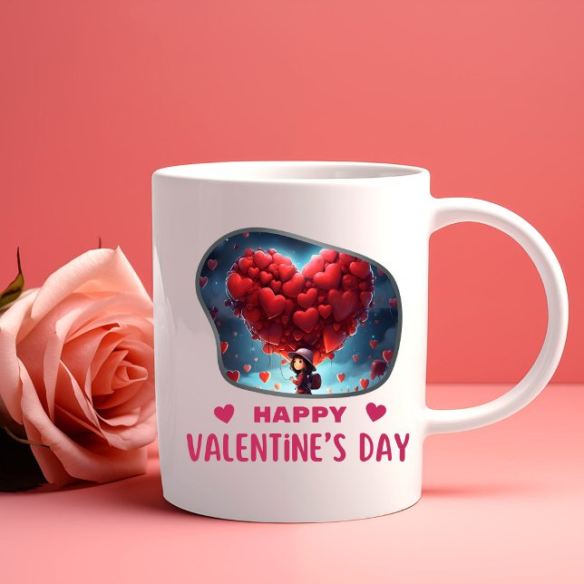 Seid mein Valentin? - liebevoll geerbt Zweifarbige Tasse (Von Creator hochgeladen)