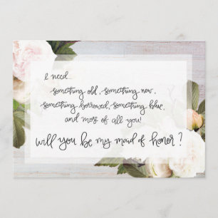 Seid meine Trauzeugin Brautparty Fragend Karte