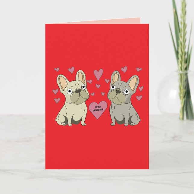 Seid meine Valentins, Hunde Karte (Vorderseite)