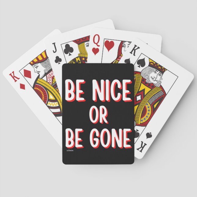 SEID NICE ODER SEIN komisches Zitat? Spielkarten (Rückseite)