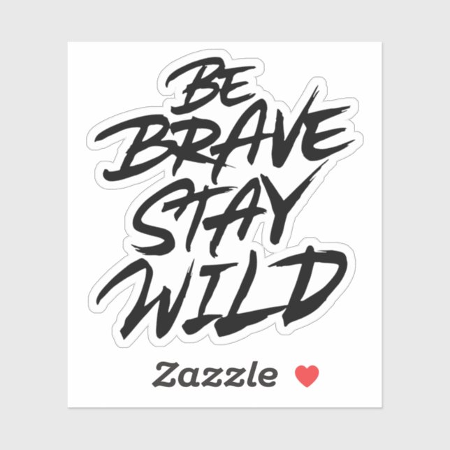 Seid tapfer bleibe aufkleber (Blatt)