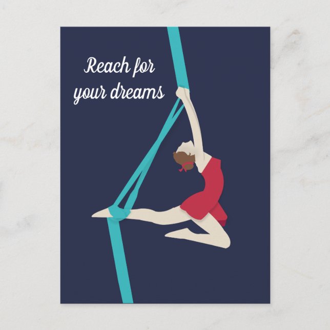 Seide aus der Luft - Krimson Postkarte (Vorderseite)