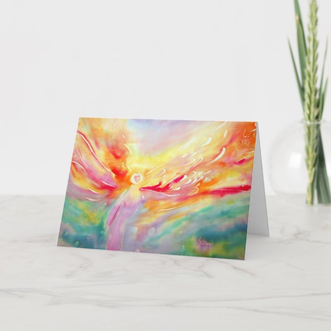 Seide Ich glaube an Engel Bibel Quote Grußkarte Karte (Vorderseite)