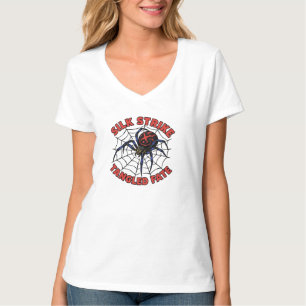 Seiden-Strike-Verflochtenes-Schicksal-Spinnenkunst T-Shirt