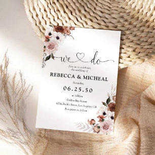 Seidenblume Einladung zur Hochzeit