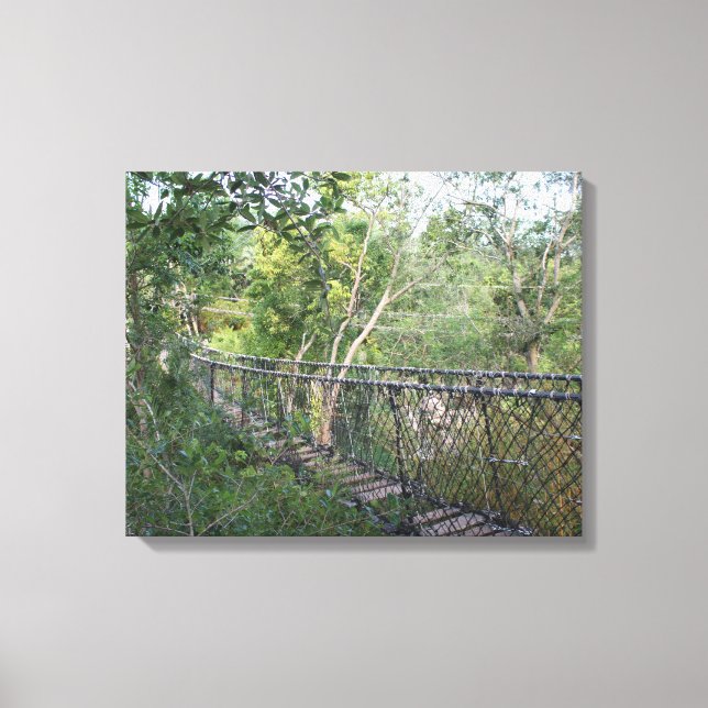 Seidenbrücke in den Bäumen Leinwanddruck (Vorderseite)