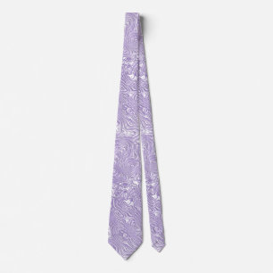 Seidene Moiree mit kleinem Muster in Lila Lavendel Krawatte