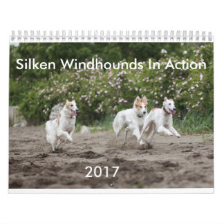 Seidenes Windhounds im Aktions-Kalender Kalender