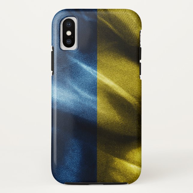 Seidenflagge in der Ukraine Case-Mate iPhone Hülle (Rückseite)