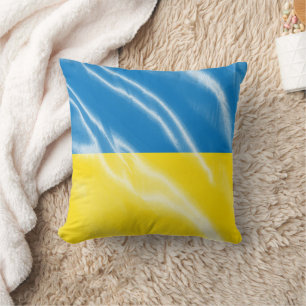 Seidenflagge in der Ukraine Kissen