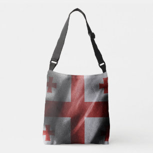 Seidenflagge in Georgien Tragetaschen Mit Langen Trägern