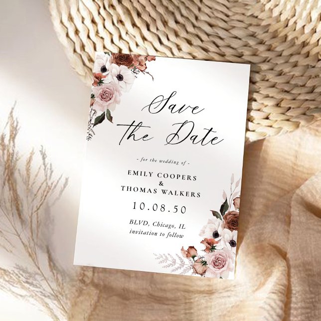 Seidenflorenkarte Save the Date (Von Creator hochgeladen)