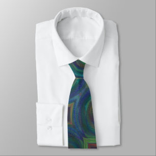 Seidengesiebter Pfau Abstrakte Neck Tie Krawatte