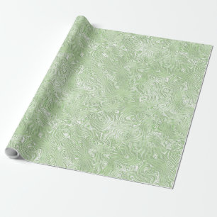 Seidenglanz mit kleinem Muster in Limettengrün Geschenkpapier