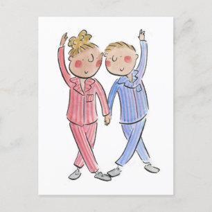 Seidenhochzeit Postkarte