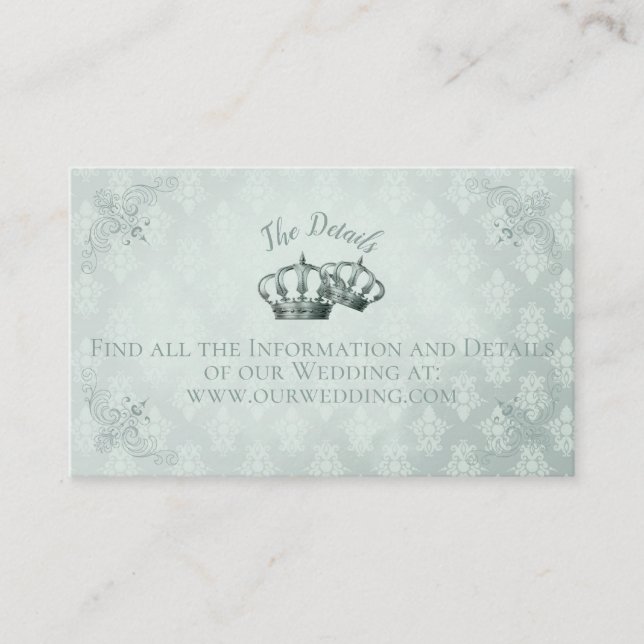 Seidenmatte - Detail-Karte für Hochzeiten Visitenkarte (Vorderseite)