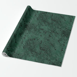 Seidenmoire Kleines Muster in Forest Green Geschenkpapier