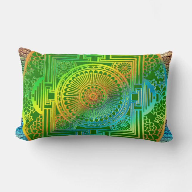 Seidenmotif Lendenkissen (Vorderseite)