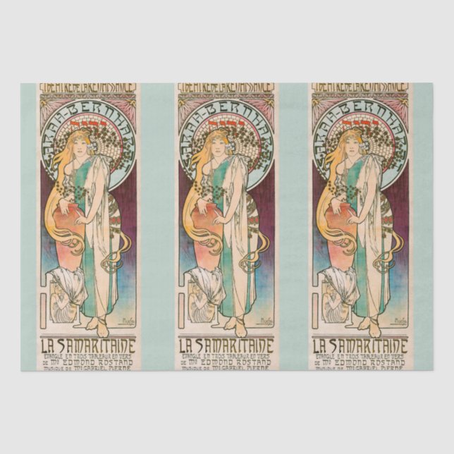 Seidenpapier: ALPHONS MUCHA: LA SAMARITAINE Seidenpapier (Vorderseite)