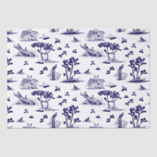 Seidenpapier-Blau Bobwhite Toile De Jouy Seidenpapier