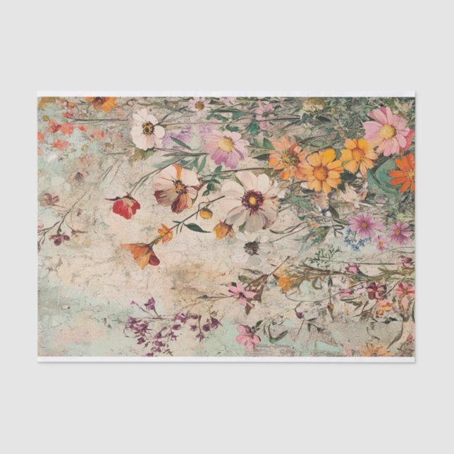 Seidenpapier Decoupage Herbst Wildblumen Var03 (Vorderseite)