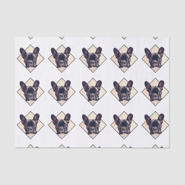 Seidenpapier der französischen Bulldogge (Vorderseite)