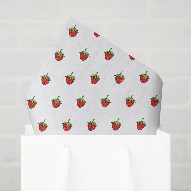 Seidenpapier Erdbeere  (Geschenktüte)