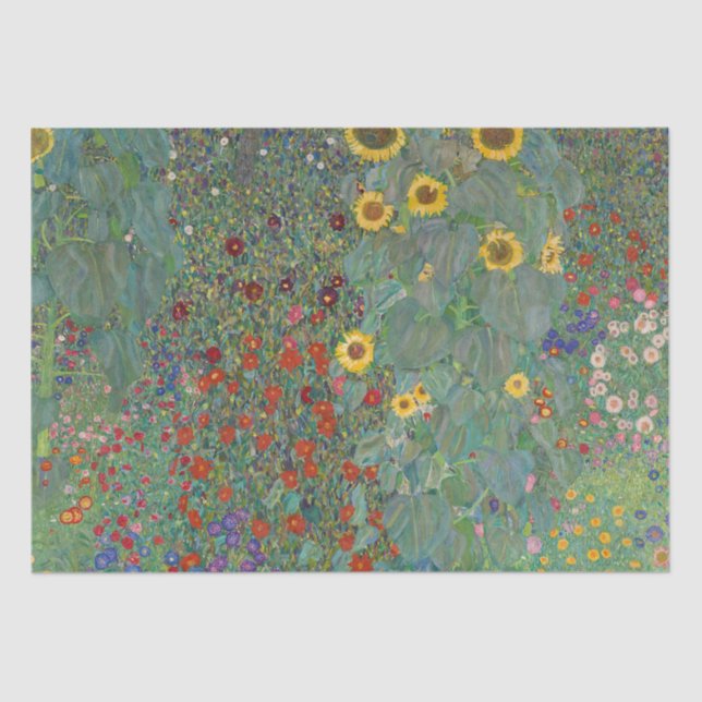Seidenpapier: GUSTAV KLIMT: FARM GARDEN Seidenpapier (Vorderseite)