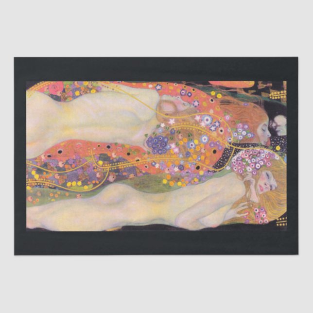 Seidenpapier: GUSTAV KLIMT: WASSERDIENSTE II Seidenpapier (Vorderseite)