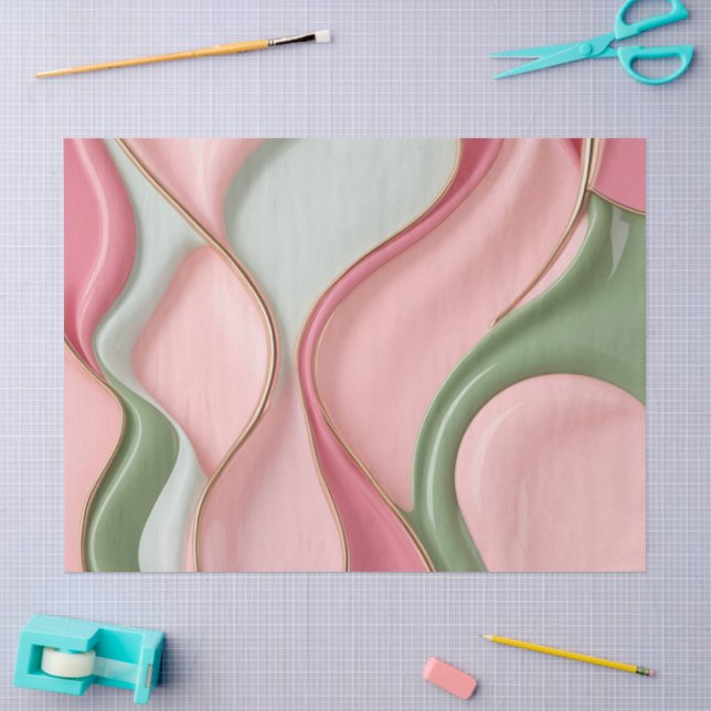 Seidenpapier in stilvollem abstraktem Grafikdesign (Basteln)