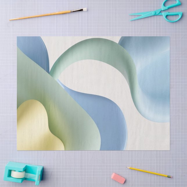 Seidenpapier in stilvoller abstrakter Grafik (Basteln)