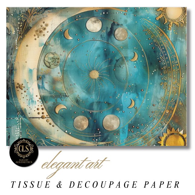 Seidenpapier – Magisches Himmelsmotiv (Tissue Paper – Magical Celestial Motif)