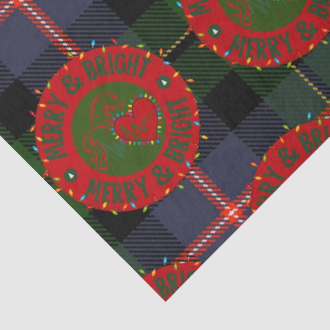 Seidenpapier mit Merry & Bright Design (Detail)